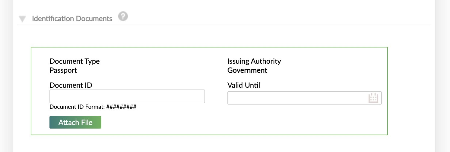 ID template mandatory for client
